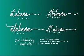 Atakana Handwriting Script Font