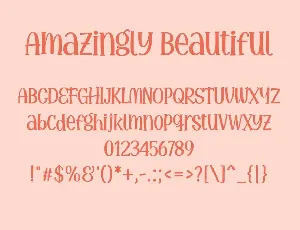 Amazingly Beautiful font