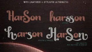 Harson Regular - Intergalactic Typeface font