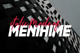 Menihime Italic font