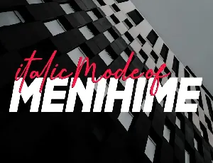 Menihime Italic font