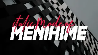 Menihime Italic font