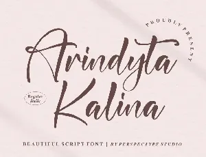 Arindyta Kalina Script Font