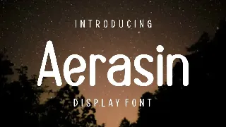 Aerasin font