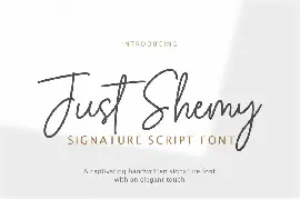 Just Shemy Signature Font