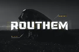 Rouhtem Stencil Display Sans - Military Game Font