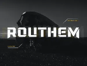 Rouhtem Stencil Display Sans - Military Game Font