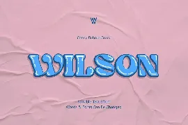 Wilson | 3D fonts Bubble fonts