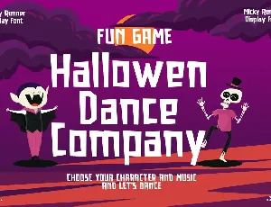 Micky Runner - Funny Horror Kids Game Display Font