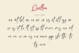 Quillia Signature Handwriting Script Font