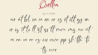 Quillia Signature Handwriting Script Font