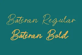 Bateran Signature font