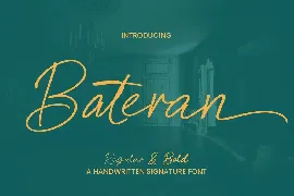 Bateran Signature font