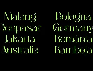 Bumerang - Display Logo font