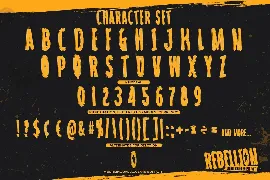 REBELLION - Unique Rough Brush Font