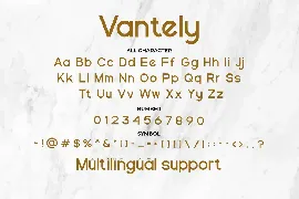 Vantely-Elegant Sans Serif Font