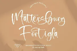 Mattersburg Fortigla Signature Font