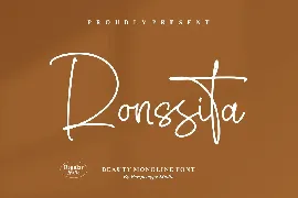 Ronssita Monoline Font