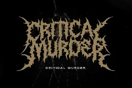 Crucial Noise - Death Metal Font