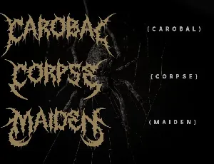 Crucial Noise - Death Metal Font