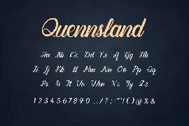 Quennsland Calligraphy Font