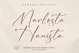 Marlosta Hanista Handwritten Font