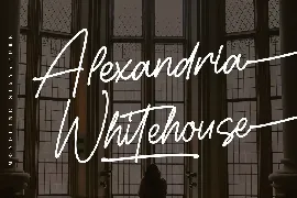 Alexandria Whitehouse Monoline Signature Font