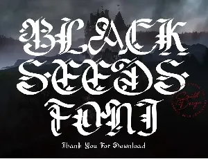 Blackseeds font