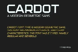 Cardot - A Modern Geometric Sans Font