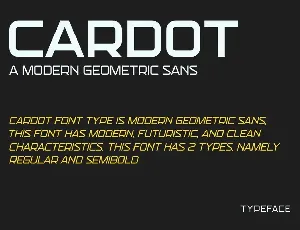 Cardot - A Modern Geometric Sans Font