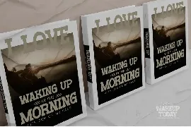 Wakeup Today - Slab Rough Brush Font Club