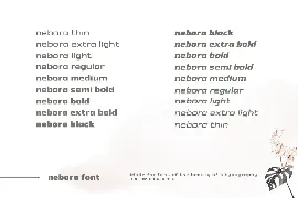 Nebora font