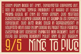 Nine To Five font