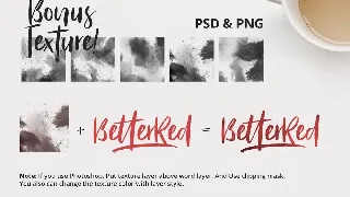 Bitter Rose - Brush Font (+TEXTURES)