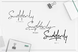 Suddenly - Signature Script font