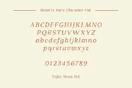 Quatera Italic - Elegant Classy Serif Italic font