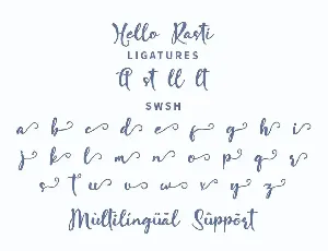 Hello Rasti font