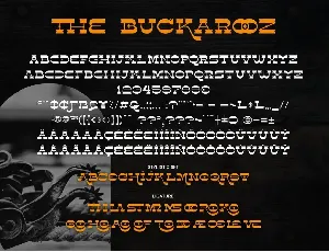 The BUCKAROOZ font