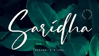 Saridha Handwritten Font