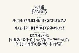 Sushi Bandits Typeface font