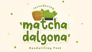 Matcha Dalgona font