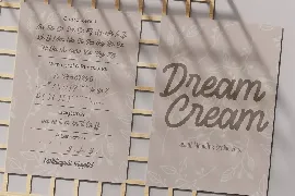 Dream Cream - Casual Monoline Script font