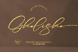 Ghalisha Signature Font