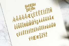 Boorish Brush font