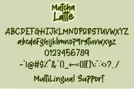 Matcha Latte - Handwritten Font