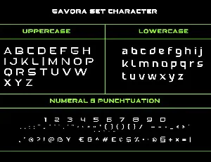 Gavora font