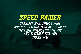 Speed Raider font