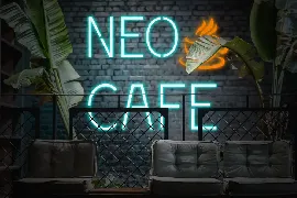 Neomarket - Retro Neon Sign Font