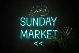 Neomarket - Retro Neon Sign Font