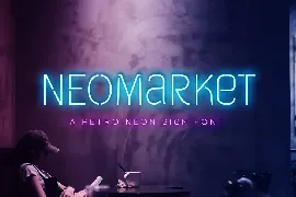 Neomarket - Retro Neon Sign Font